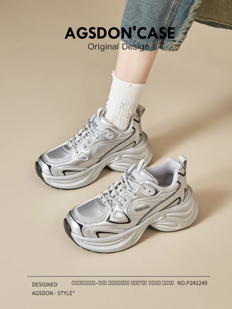 

Agsdon Women's Waterproof Leather Sport oes Comfortable Thi Bot Casual Sports oes Soft Bot Not Tired Feet