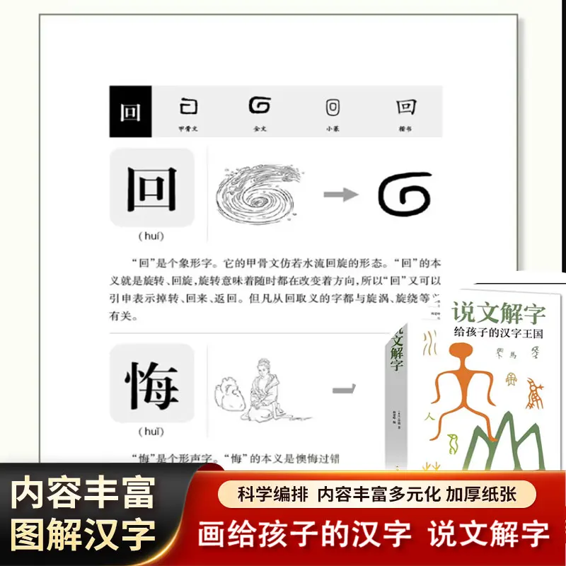 Shuowen Jiezi, Kids' Chinese Character World, Illustrated Book of Pictograph Evolution