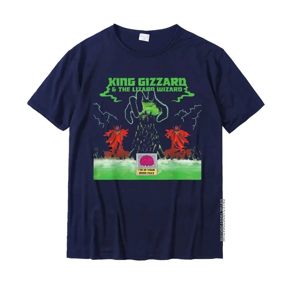 2024 King Funny Gizzard The Lizard Gift Wizard T-Shirt T Shirt Company Custom Cotton Men Tshirts Summer Oversized T Shirt