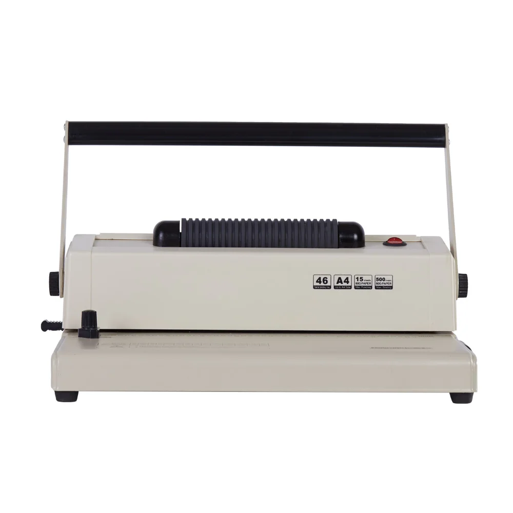 Plastic Spiral Coil Book Binding Machine 46 Holes Coil Binder Metal Spiral Wire Binding Machine for Office