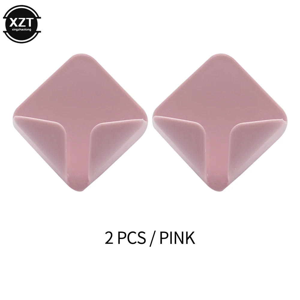 Creative Punch-free Wall Socket Hook Traceless Sticky Hook Wire Holder Storage Kitchen Bedroom Stand 2 Packs