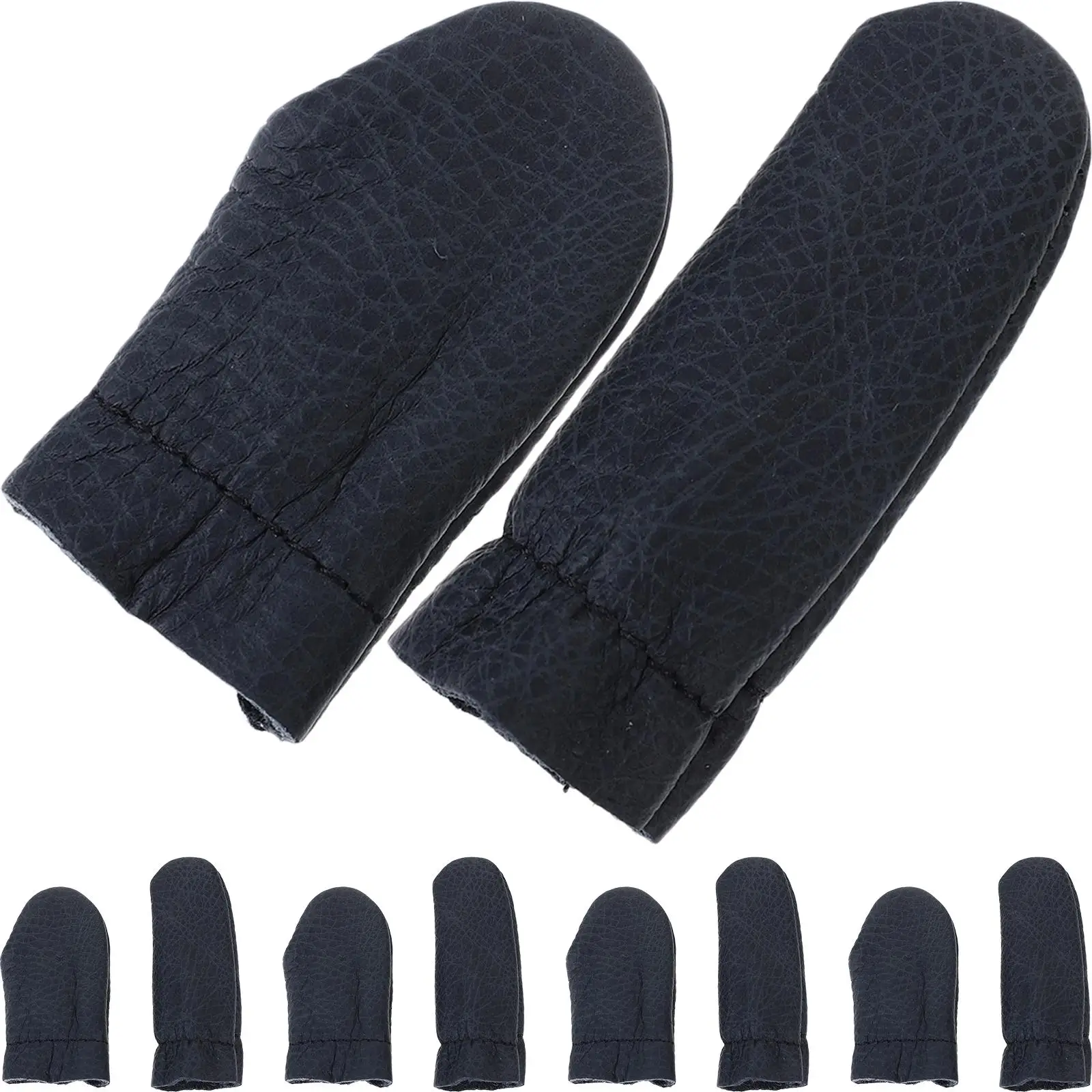 10 Pcs Quilting Felt The Mitten Fingers Pu Practice Nail Hand Embroidery Cots