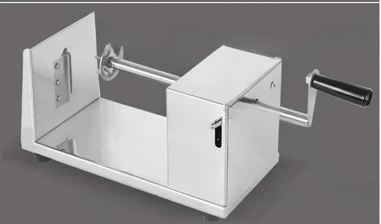 Manual potato tower machine Commercial semi-automatic stretching stainless steel cyclone hand crank potato chip machine