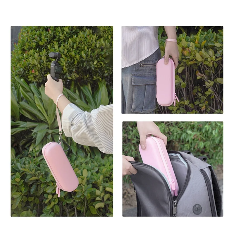 ABMF-розовая сумка для хранения для DJI Osmo Pocket 3, портативная сумка из искусственной кожи, защитная коробка от царапин для Pocket 3, сумка для хранения камеры