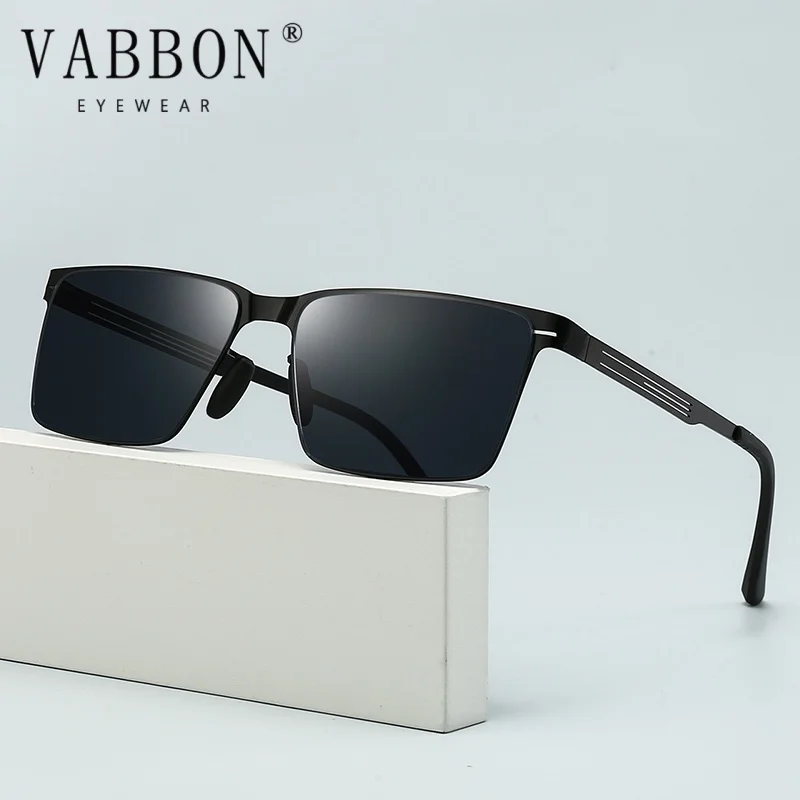 

Vabbon новые модные металлические солнцезащитные очки, мужские модные квадратные солнцезащитные очки высокой четкости, сверхлегкие очки для вождения и рыбалки 5141
