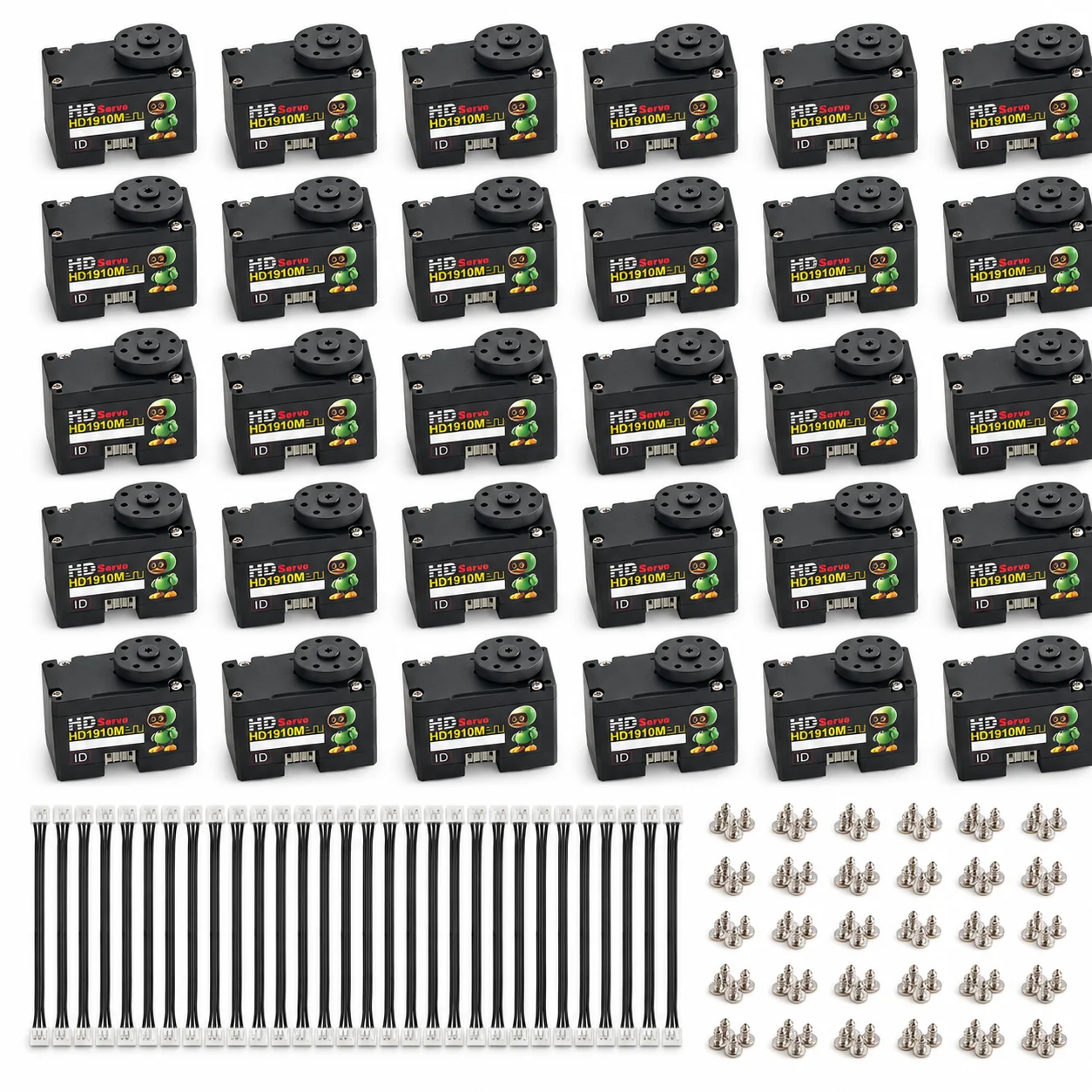 30PCS FeeTech HD1910 12kg 6V Coreless Metal Gear Dual Axis Servo Sim2Real Pure PD Mode Replace for Microduck Robot Joint Actuato