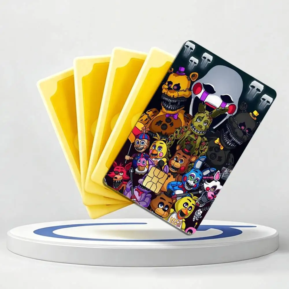 F-Freddy Horror Game Five Nights Card Stickers for Bank Access Protective Waterproof Film Cover