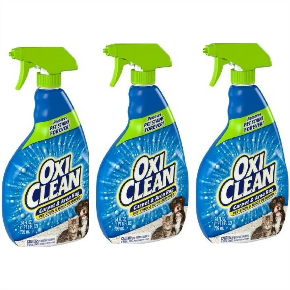 

Carpet and Rug Cleaner Spray, Pet Stain and Odor Remover, 24 fl oz (Pack of 3)