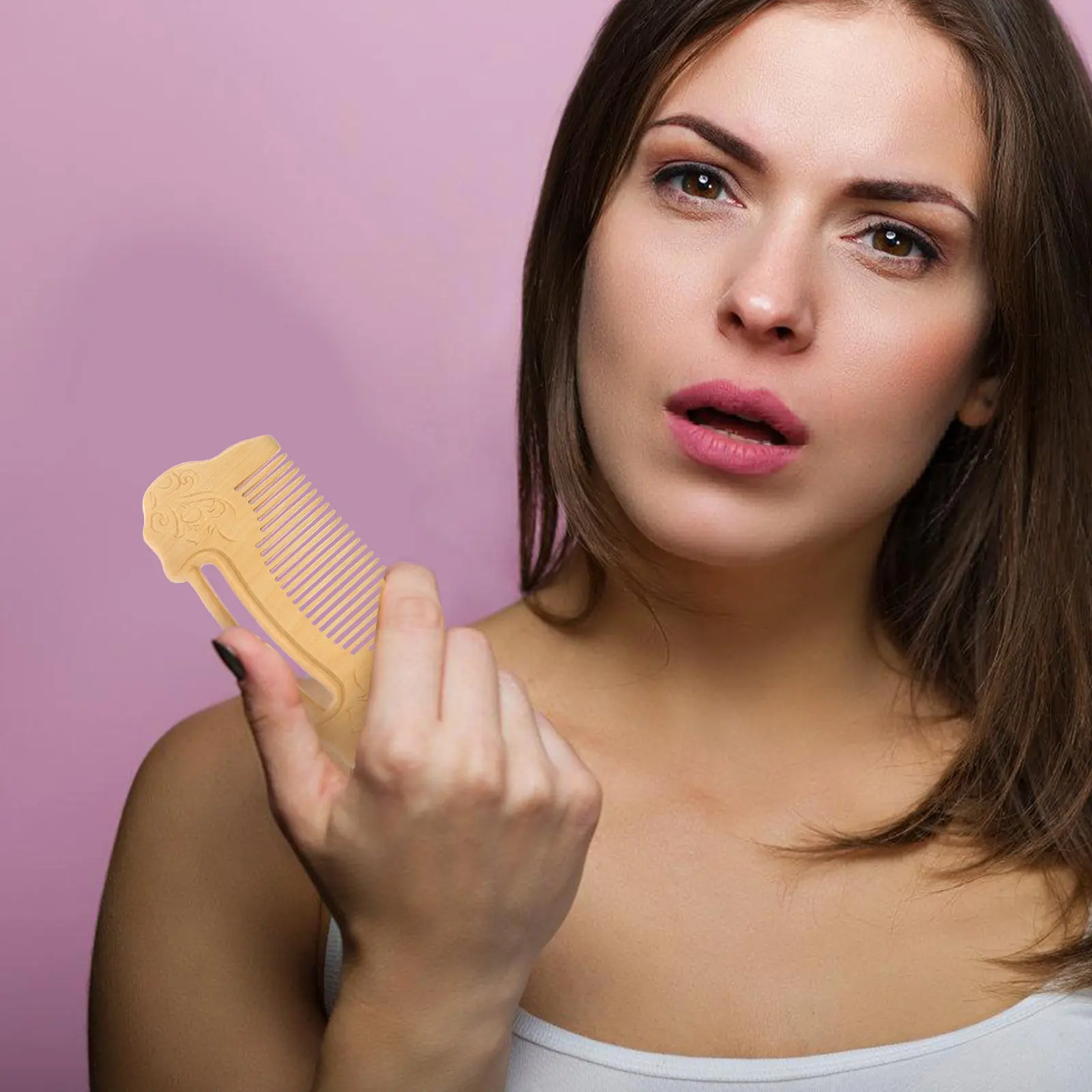 

Premium Boxwood Fine Tooth Wooden Comb Hand Polished Ruyi Lock Design Scalp Massage Hair Comb for Women Gentle Detangling