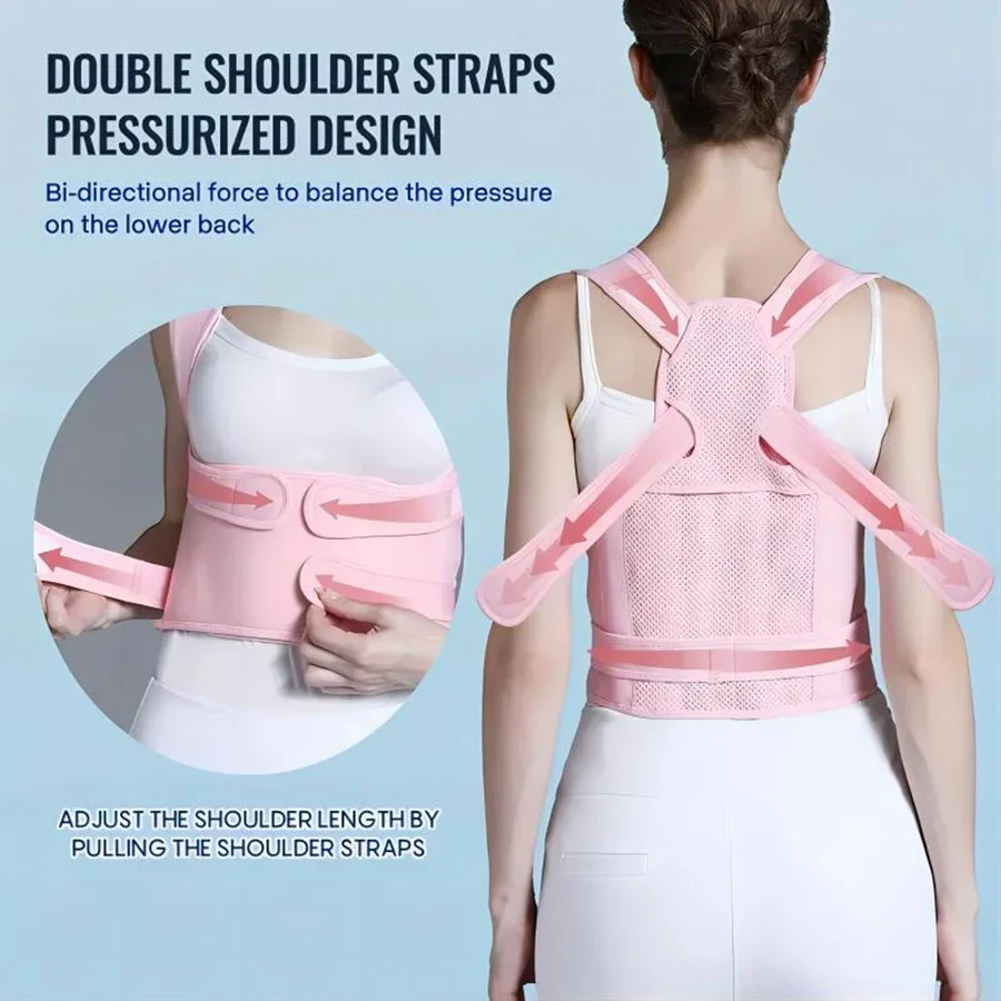 Back Straightener Posture Corrector for Women and Men,Adjustable Posture Back Support,Relieves Back Pain,Scoliosis&Hunchback