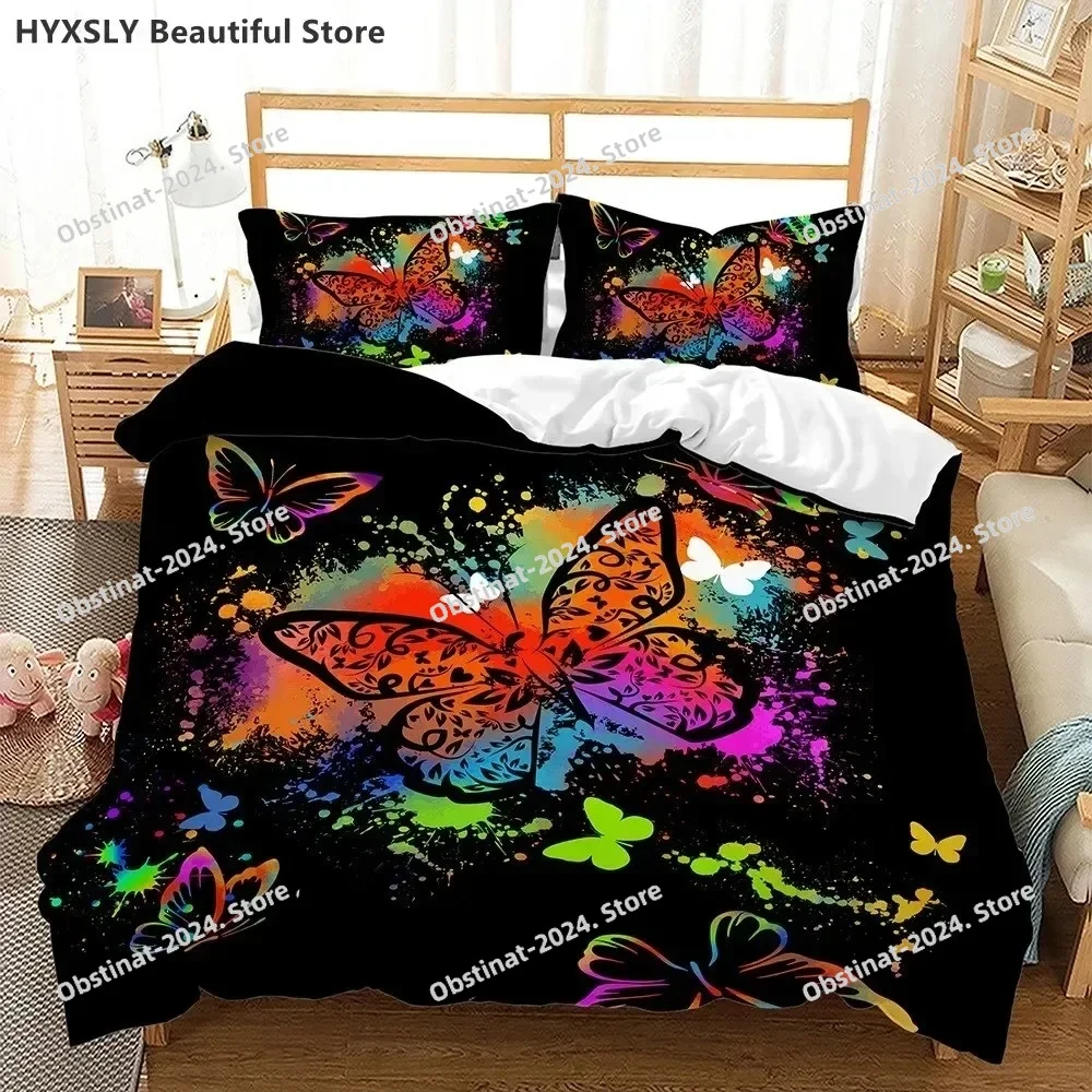 

Butterfly Duvet Cover Animal In A Dark Environment Bedding Set Pillowcases Bedclothes Single Double King Queen