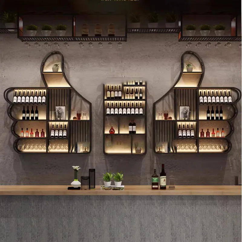 Sets Commercial Wine Cabinets Wall Mounted Industrial Display Small Wine Racks Storage Modern Armario Para Vinos Home Equipment