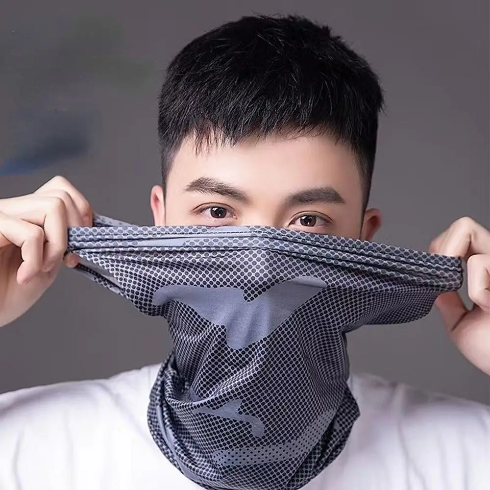 

Windproof Outdoor Full Face Mask Neck Protection Motorcycle Mask Women Bandana Neck Tube Scarf Cycling Bandana Ice Silk Mask