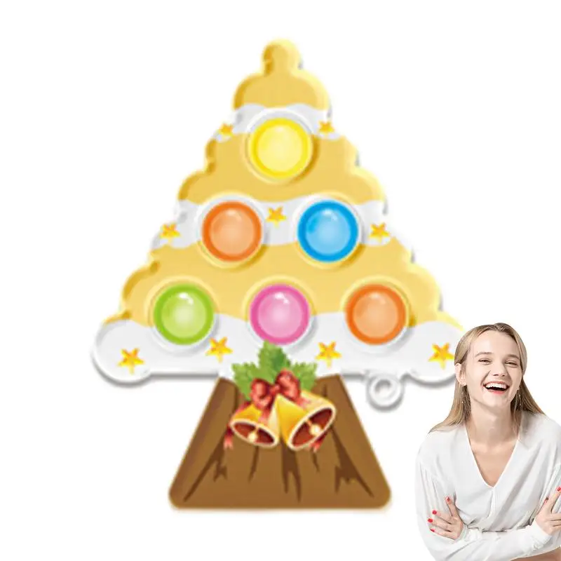 

Fidget Poppers Stress Relief Christmas Tree Bubble Popping Sensory Toy Sturdy Vivid Popper Pressure Relieving Toys Stocking