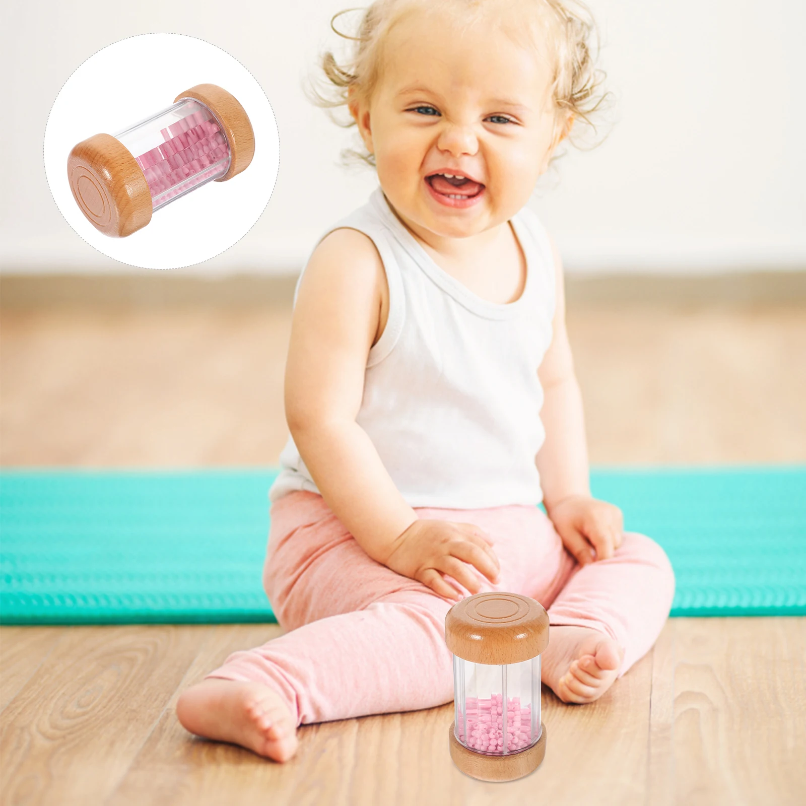 Regen Stick Holz Kunststoff Kognitive Regen Sound Musikinstrument Für Kinder Regenbogen Rainmaker Sounder Frühes Lernen