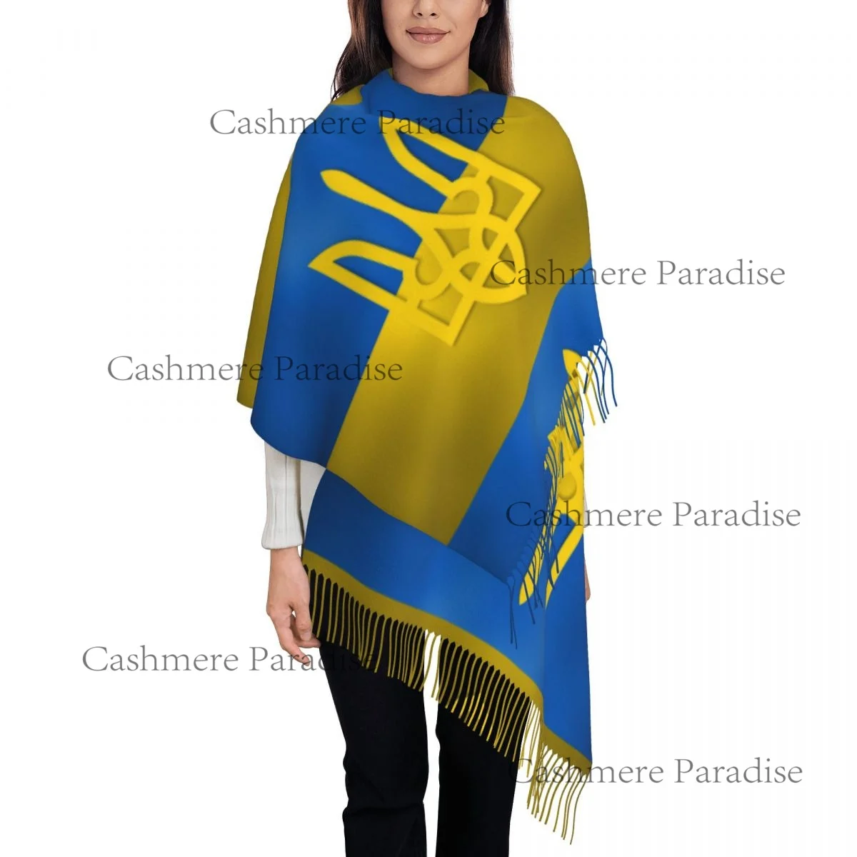 ウクライナ-レディース-暖かい冬用インフィニティスカーフ-秋と冬