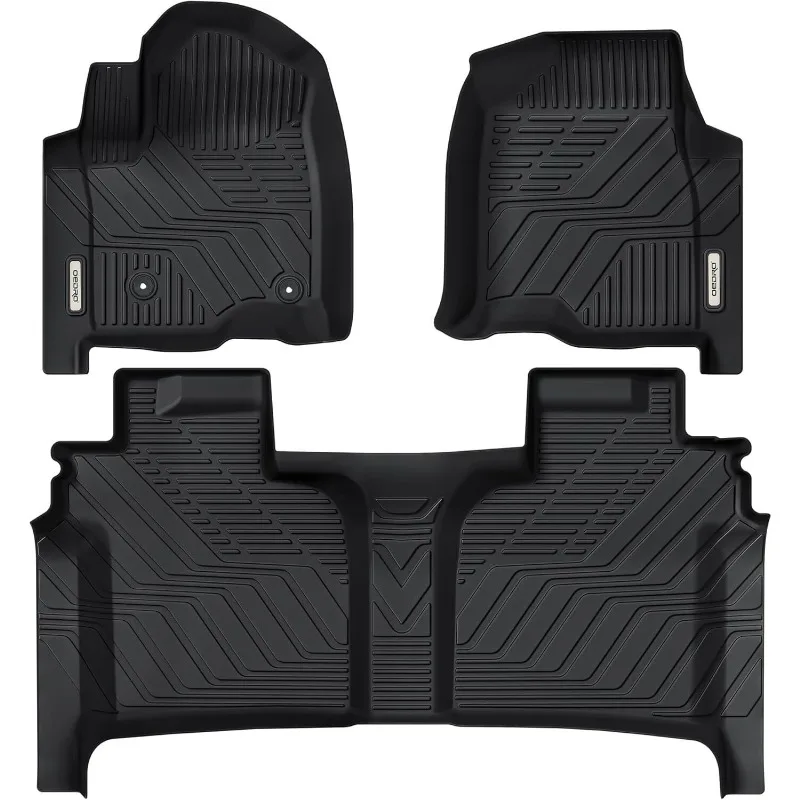 

Floor Mats Liner for 2019-2024 Silverado Sierra 1500 2500HD 3500HD Crew Cab TPE United States