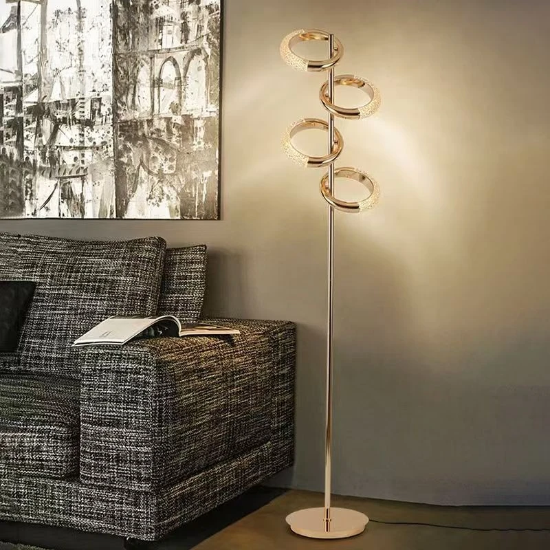 Nordic Light Luxury Floor Lamp New Trendy Bedroom Bedside Light Modern Simple Living Room Sofa Side Earring Home Lamp Changeable