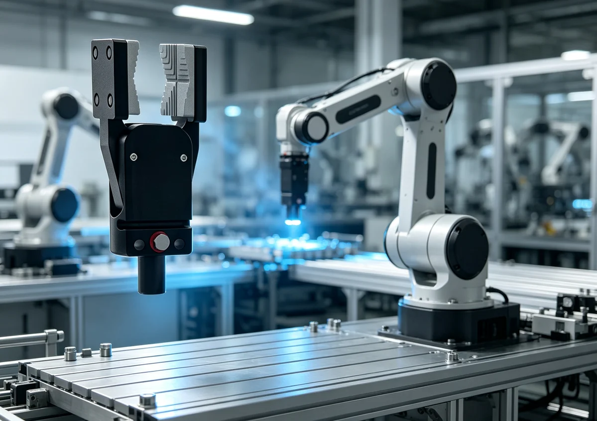 MINIA Sensor Arc-Shaped Pneumatic Robot Gripper with Wide Open Grab Air Cylinder Mini Robot Hand for Automation