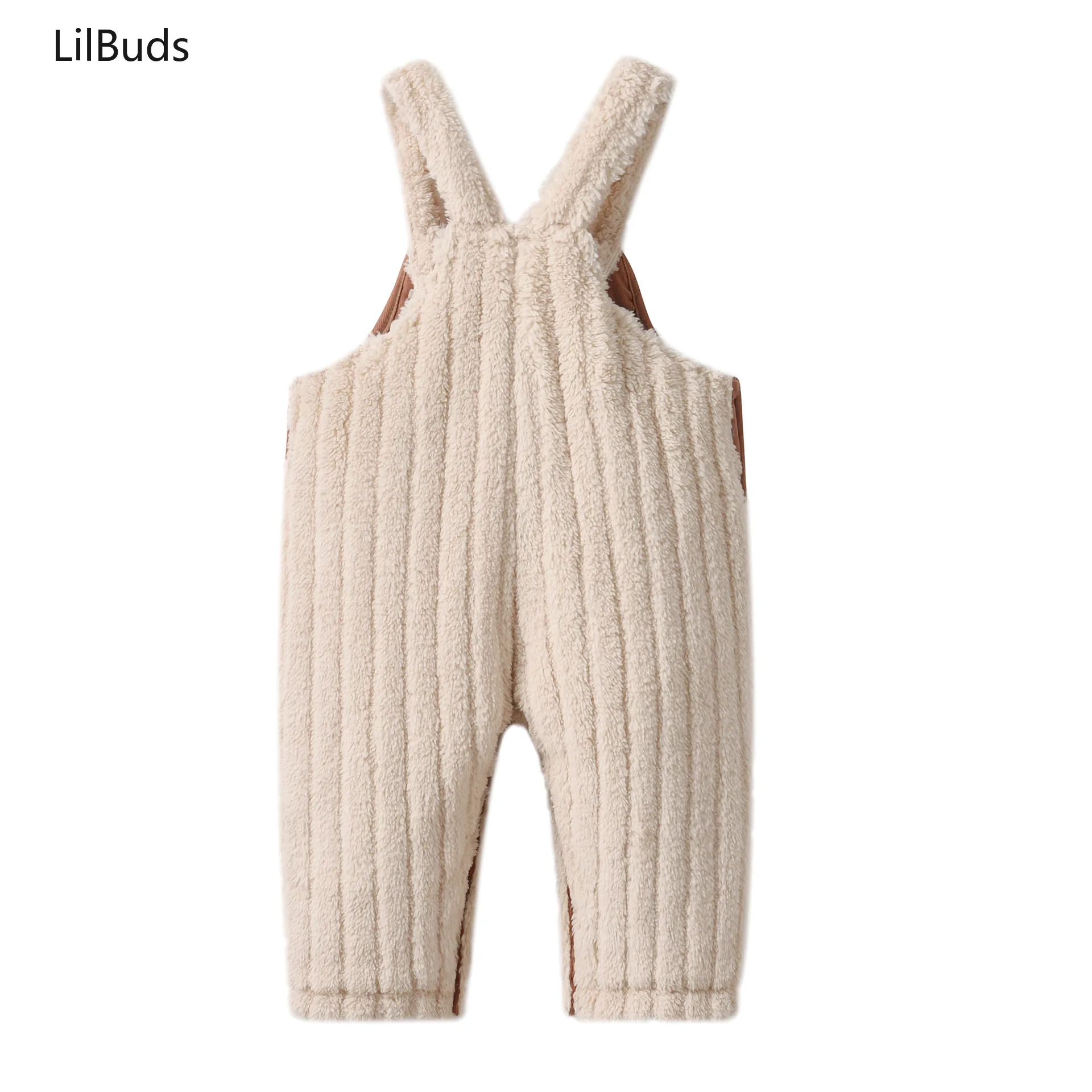 Icjaehao 2025 Winter Autumn Newborns Baby Overalls Pants for Boys Girls Plush Pit Jumpsuit Baby Warm Belly Pants Climbing Romper