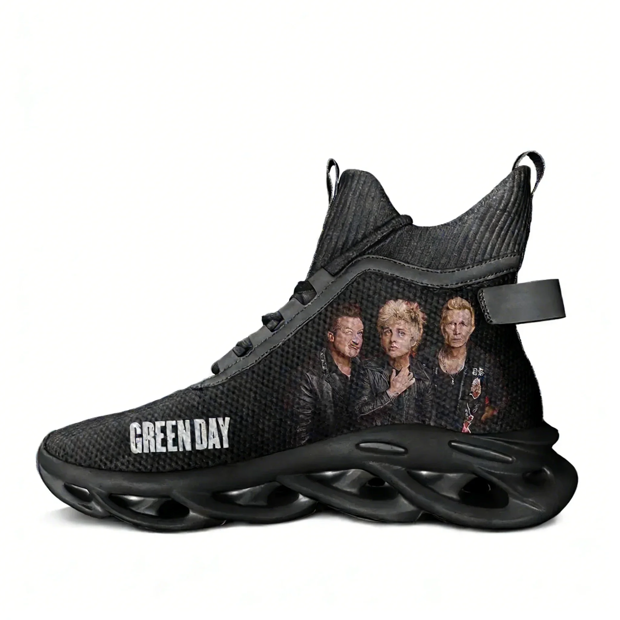 

Green Day High Top Flats Sneaker Men Women Running Sports Shoe High Quality Fashion Sneaker Lace Up Mesh Footwear Custom Shoes