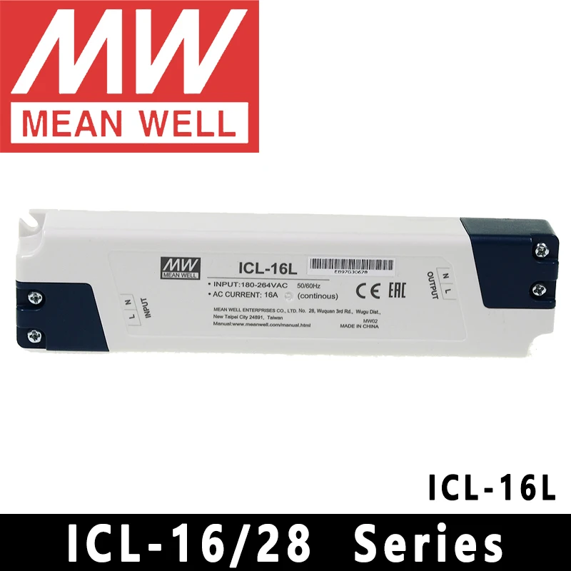 

Mean Well ICL-16L/28L Linear Type meanwell ICL-16R/28R DIN Rail 16A/28A AC Inrush Current Limiter