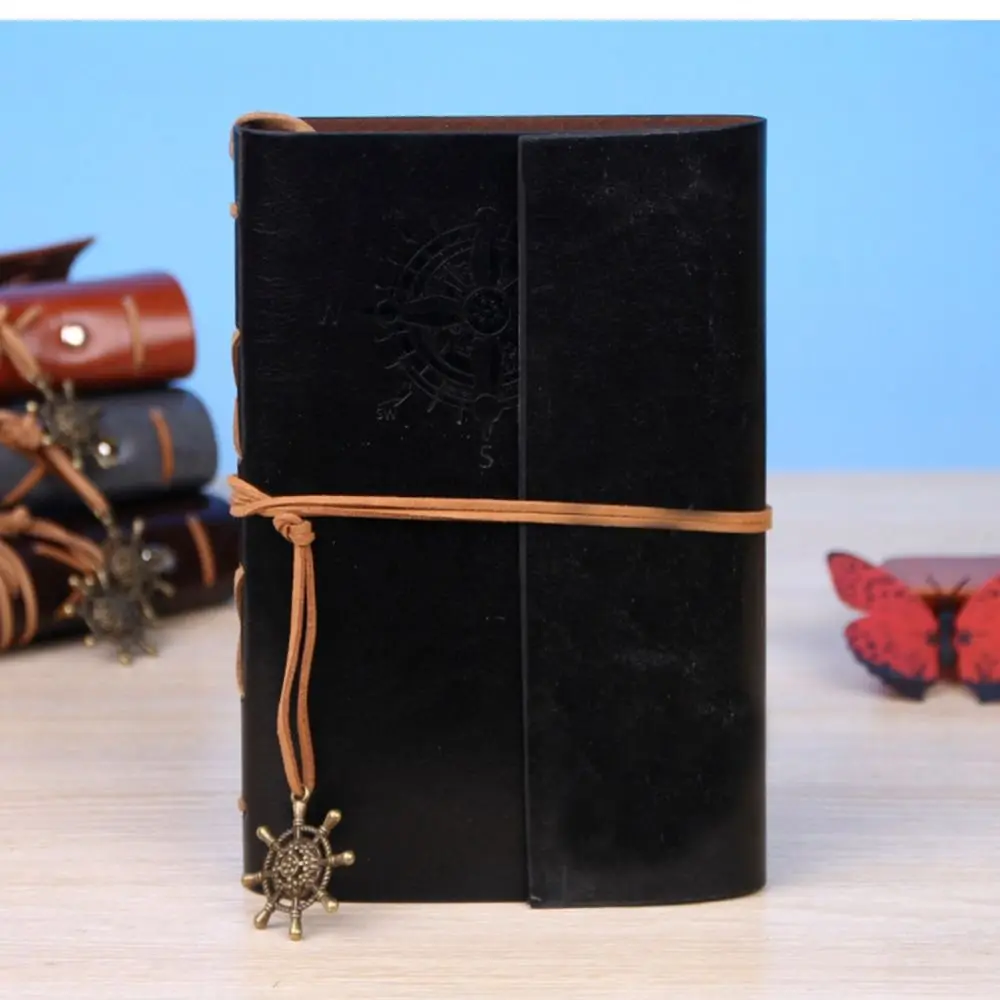 Sketchbook Laced A6 Notebook Imitation Leather Cover Nostalgic Laced Scrapbook Kraft Paper Retro Business Notepad Classroom