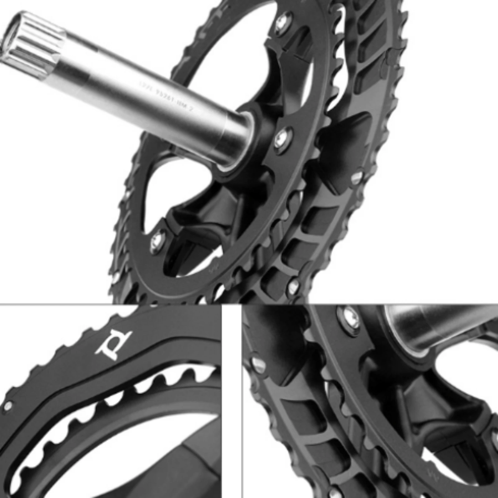 

Road Bike Crankset 7075 Aluminum Alloy Integrated Crankset Chainset 110 Mm BCD Hollow