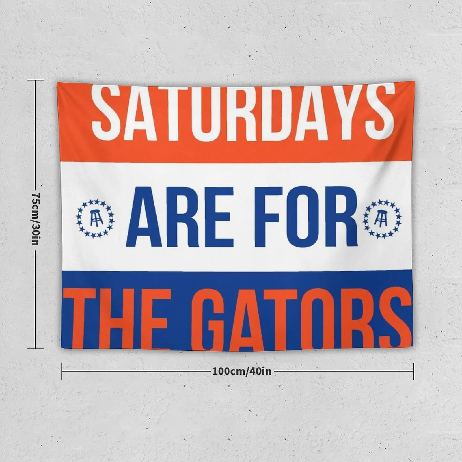 Saturdays are for the Gators Tapestry Decorative Wall Murals Cute Decor Christmas Decoration Wall Coverings Tapestry