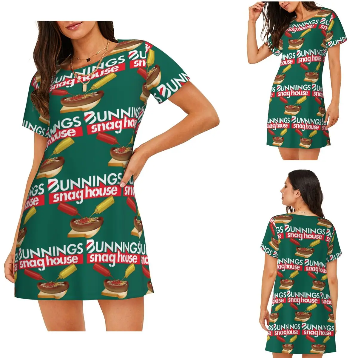 

Custom Bunnings Snaghouse Short Sleeves Nightdress For Sleeping Sleepshirts Women Short Sleeve Nightgowns Soft Pajama Dress