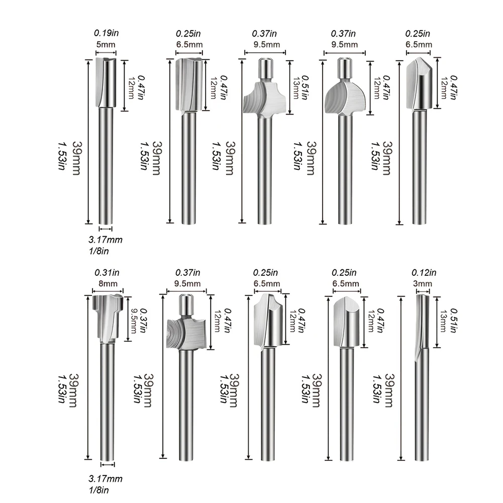 Building Toy Houses Carbide Carving Tool DIY Woodworking Cutter Titanium-plated Various Shapes High Work Efficiency