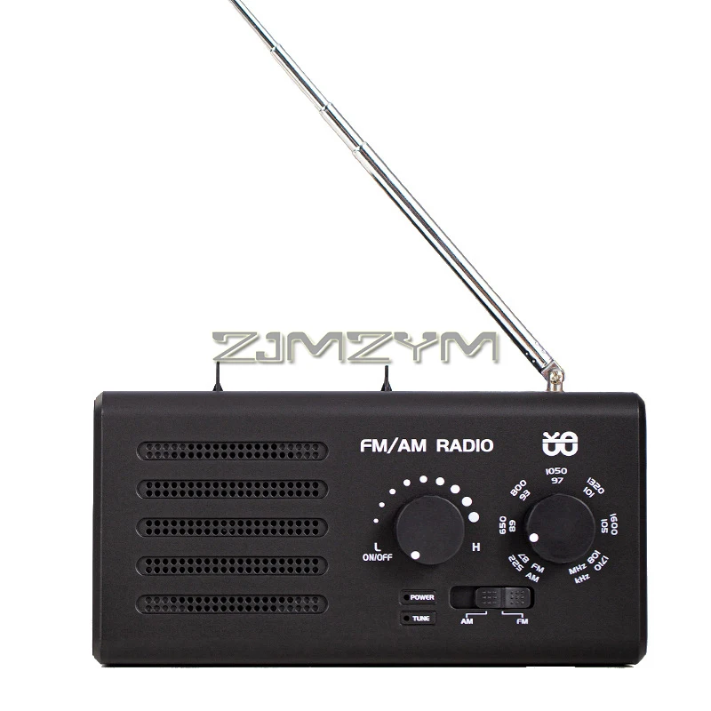 Portable AM FM Radio with Best Reception,Battery Operated or AC Power,Big Speaker,Large Tuning Knob,Clear Dial,Earphone Jack