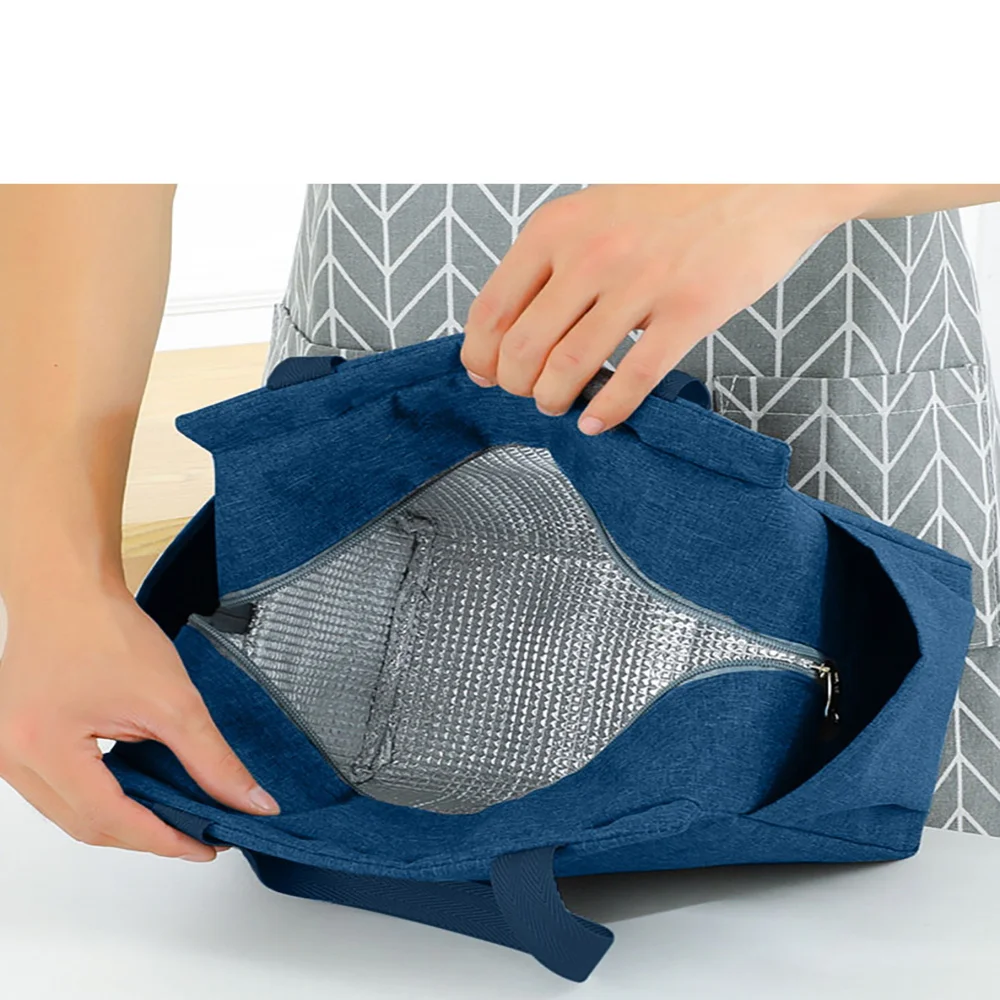 New Lunch Bag Corduroy Canvas Lunch Box Drawstring Picnic Tote Eco Cotton Cloth Small Handbag Dinner Container Food Storage Bags