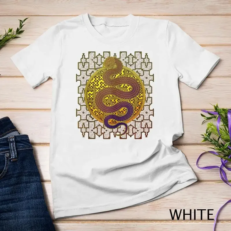Cosmic Serpent Kene Anaconda Shipibo Pattern Unisex T shirt