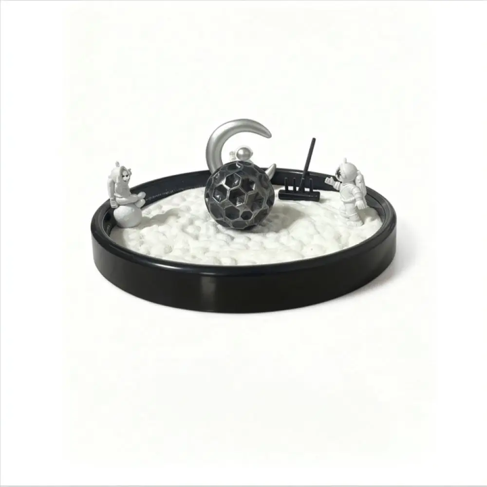 Creative Moving Sand Art Decor Astronaut Space Element Resin Figurine Desk Ornament Calming Stress Relief Home Decoration