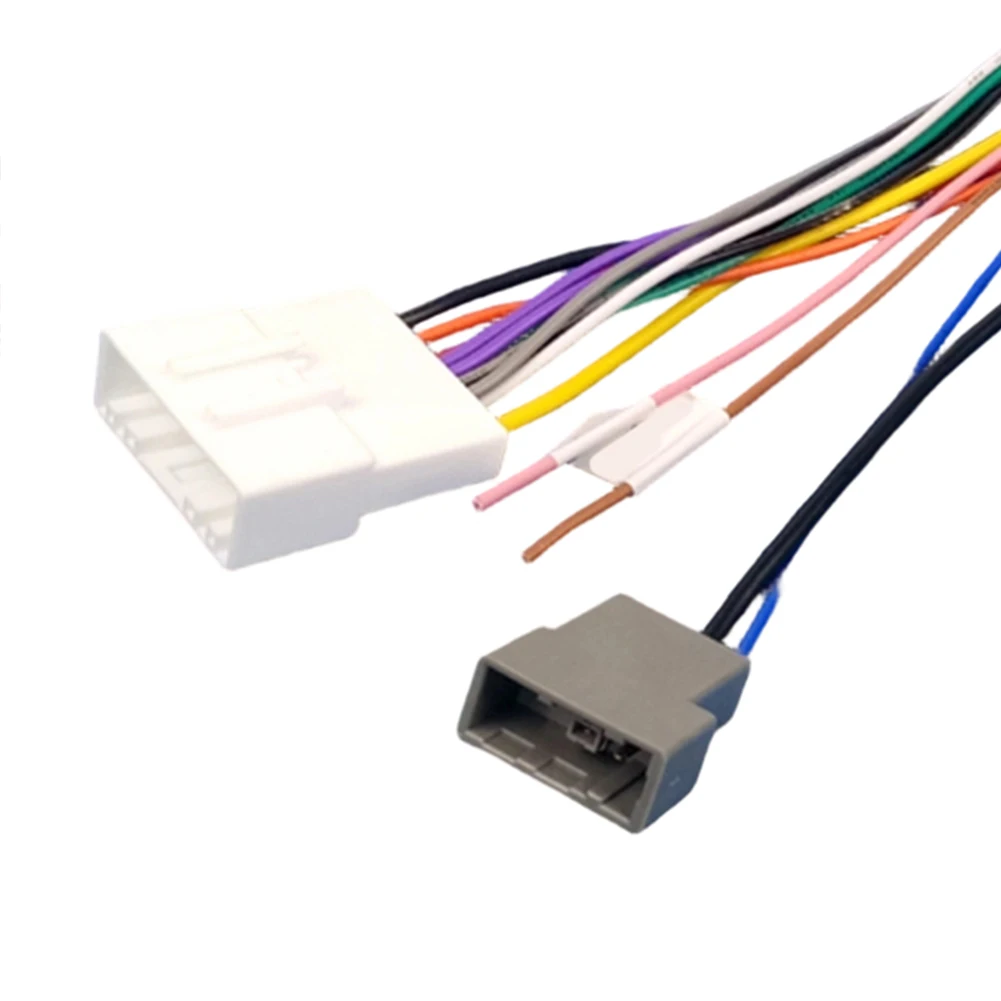 Car Navigation Installation Cable Head Unit Adapter Black Radio Wiring Harness Adapter Included Long-lasting Construction