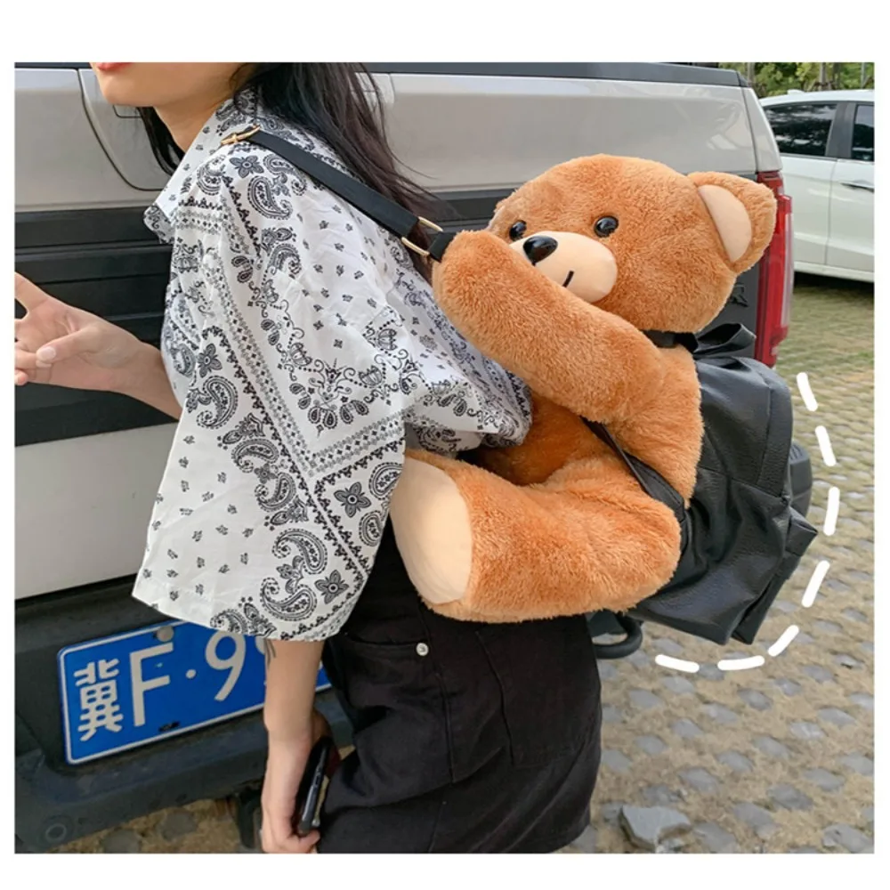 New Large Capacity Stuffed Animal Bear Backpack Sweet Soft Plush Plushie Bag Cute Students School Bag