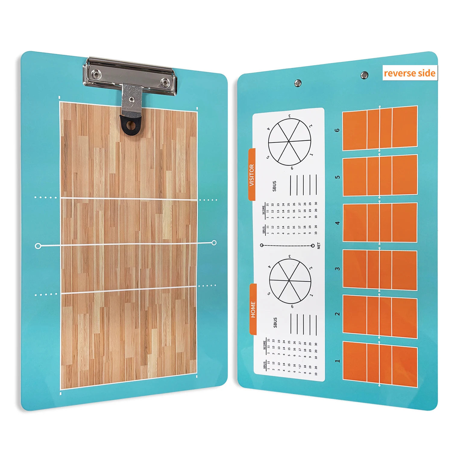 Professional Volleyball Coach Tactics Board, Straight Portable Double-Sided Court Layout Demonstration Board for Training & Matc