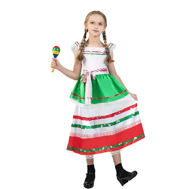 

Children and Girls Mexican Party Costumes, Role-playing Clothes, Stage Performance Clothing, Halloween Costumes