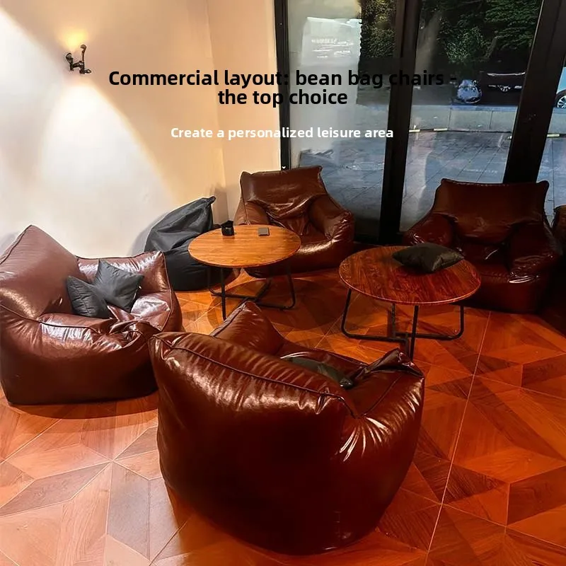 Lazy sofa single leather bean bag medium antique bedroom retro