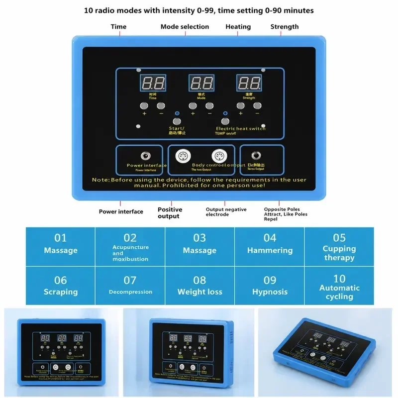 Acid-base Flat DDS Bio Electrical Meridian Fohow Bioenergy Massager Electric Pulse Physiotherapy Device Muscle Stimulator Tool