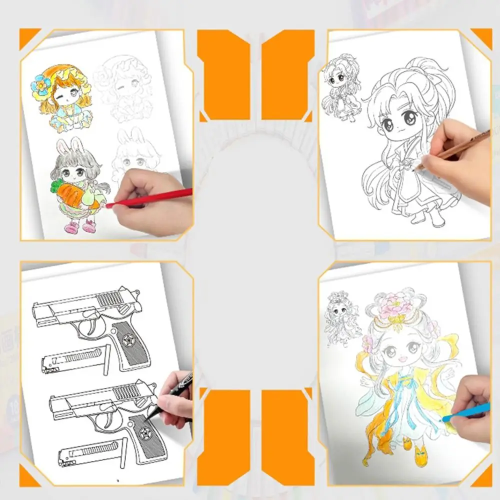 Libro de dibujo a mano de cómics para niño y niña, Tutorial de aprendizaje, aprendizaje, estudiar, Anime, principiante, Zero Basic, 2 piezas