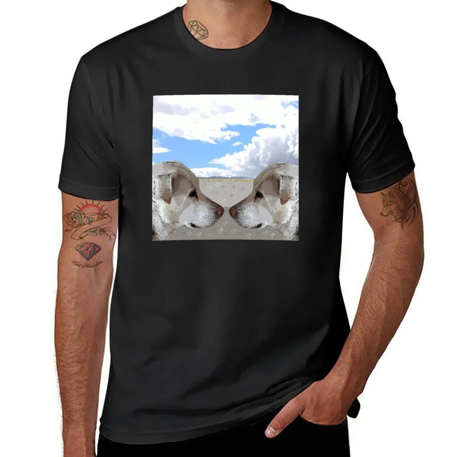 Two Dogs. cool, funny, cute, sweet, dogs, dog, children, kids, pets, Redbubble. T-shirt anime clothes funny t shirts for men