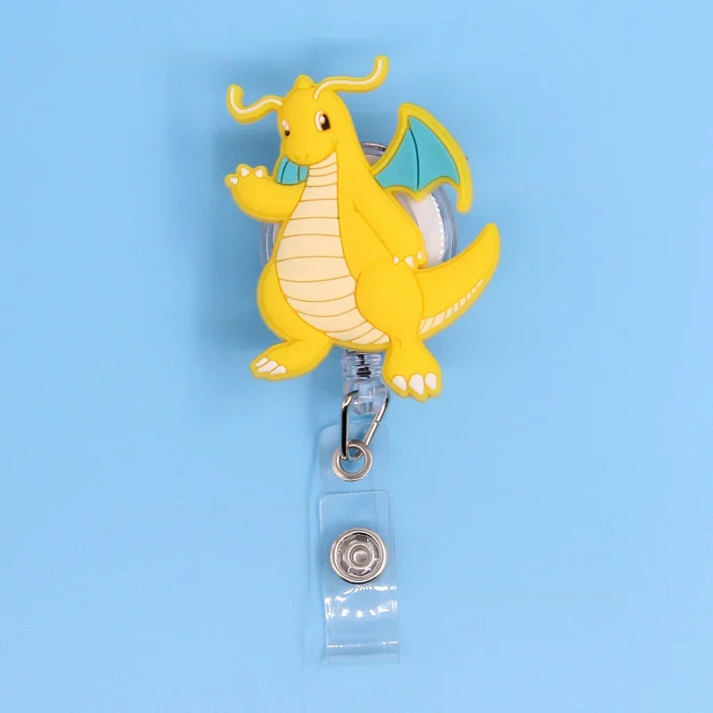 Pokemon Pikachu Psyduck Cartoon Retractable ID Lanyard Cute Badge Reel Name Tag Card Holder Clip Doctor Nurse Credential Holder