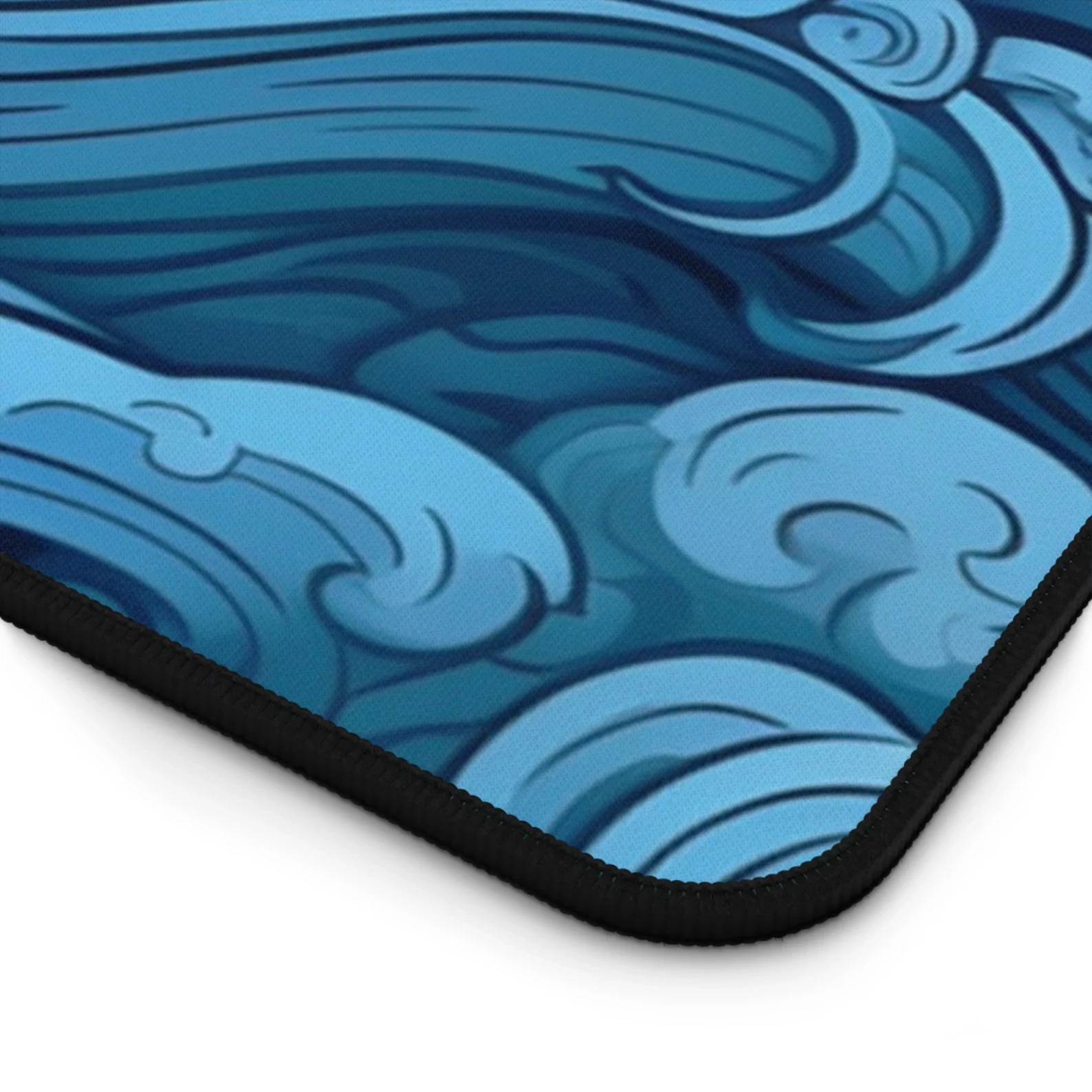 Laptop Büro Matten Flowy Waves Schreibtisch Matte Blau Wasser Mauspad Große Kawaii Gaming Mousepad XXL Gamer Teppich Computer Maus Matten