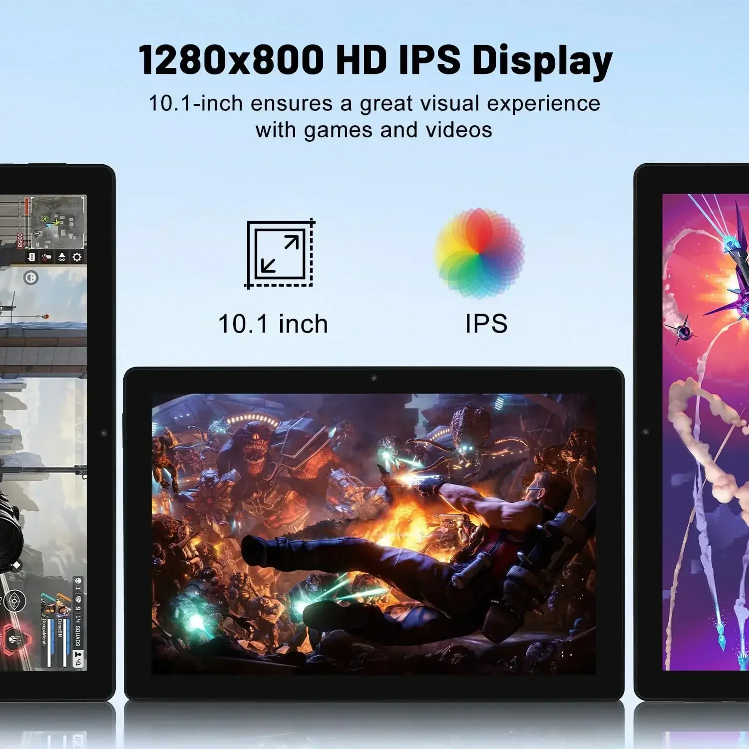 태블릿 10인치 안드로이드 14 옥타코어 8GB 램 64GB 롬 1280x800 IPS 태블릿 PC WiFi6 블루투스5.3 와이드바인 L1 듀얼 카메라 스피커