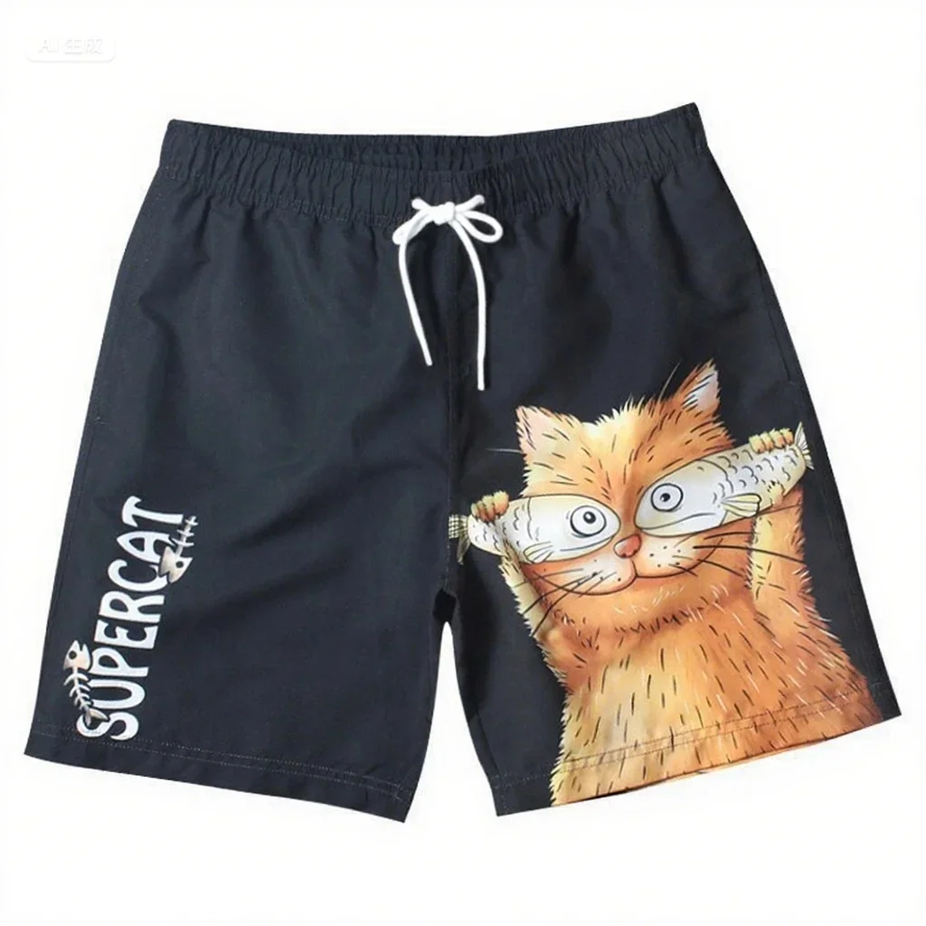

New 3D Printed Casual Shorts, Quick Drying Beach Swimsuit Shorts, Sports Hip-hop Shorts, Breathable, Outdoor Sports, Motorcycle