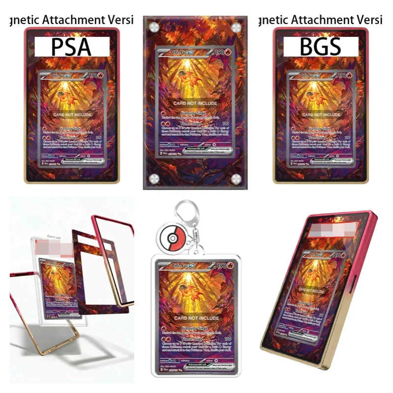 Étui de protection en acrylique recyclable pour porte-clés, avec affichage artistique pour cartes Pokémon Paldea Evolved Chi Yu Ex, idéal pour les fans d'anime et comme cadeau
