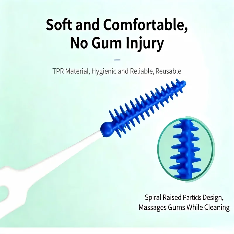 Oral Cleaning Interdental Brush Soft Silicone Adaptive Interdental Brush Interdental Gap Orthodontic Orthodontic Braces Brush