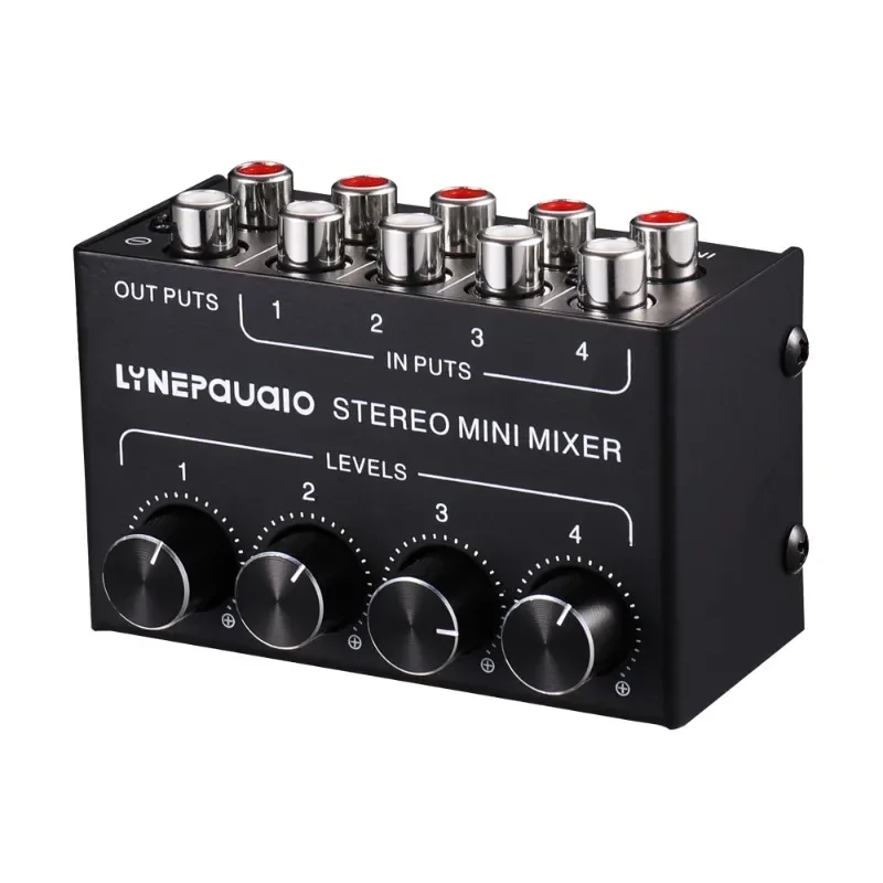 Lossless Professional Audio Signal Mini Stereo Four Channel Passive Mixer Stereo Mixer